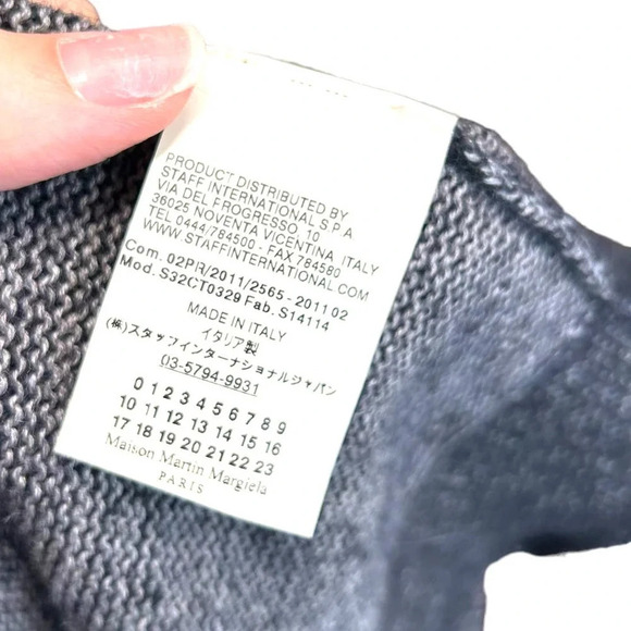 Maison Martin Margiela Charcoal Gray Drape‎ Front Wool Sweater Dress Size Medium - Picture 9 of 11